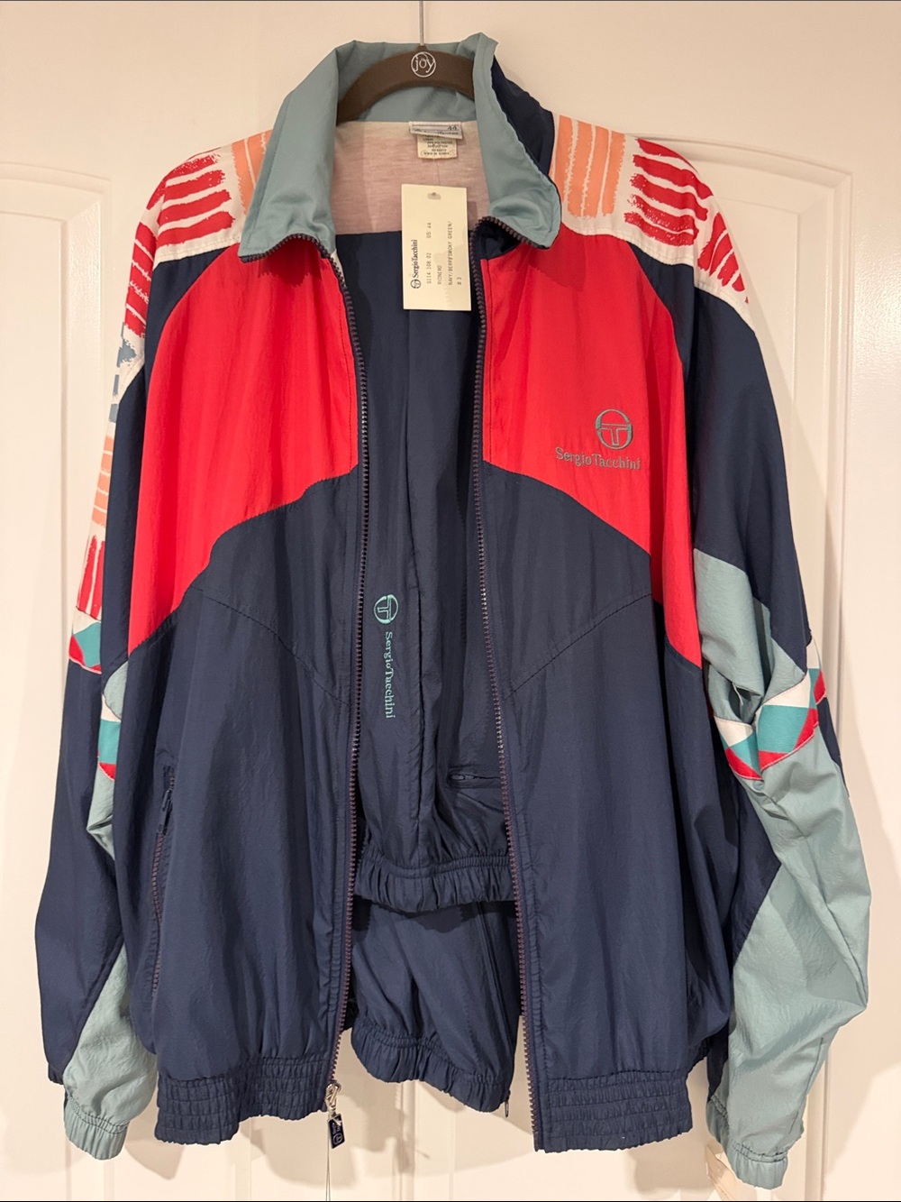 Sergio Tacchini Navy, Red & Mint Men’s Colorblock Track Suit